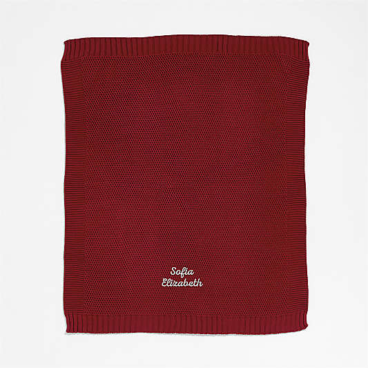 Bubble Knit Luminous Red Baby Stroller Blanket