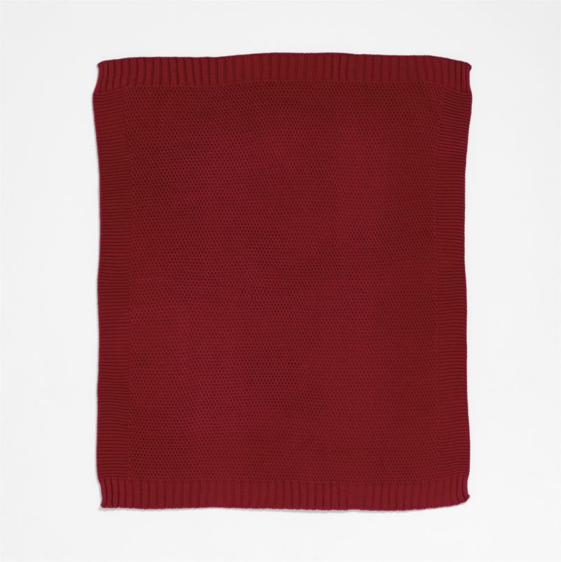 Bubble Knit Luminous Red Baby Stroller Blanket - image 4 of 7