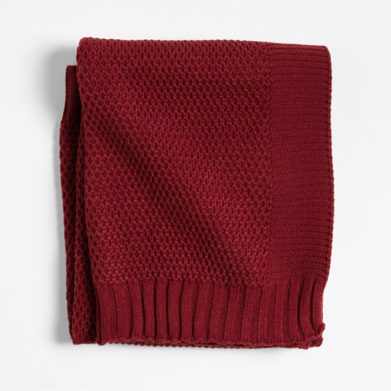 Bubble Knit Luminous Red Baby Stroller Blanket - image 0 of 7