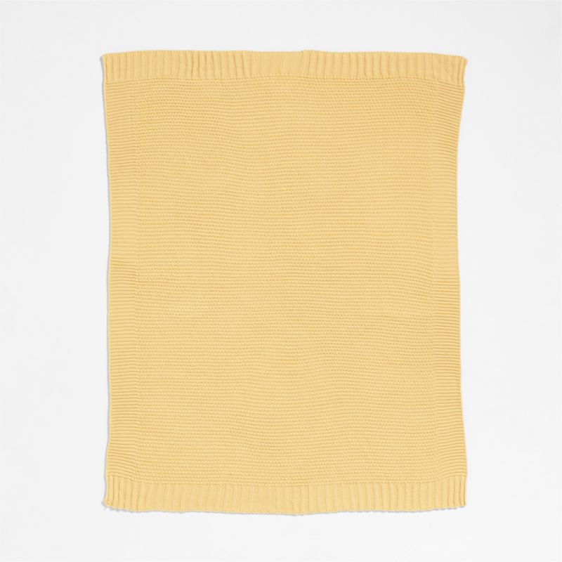 Bubble Knit Straw Yellow Baby Stroller Blanket - image 2 of 5