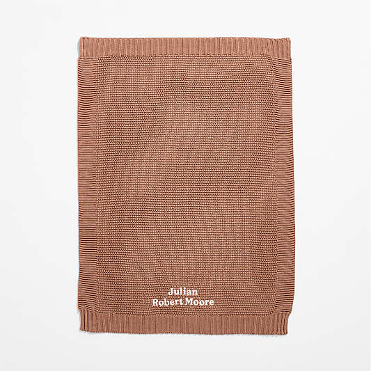 Bubble Knit Natural Brown Organic Cotton Baby Stroller Blanket