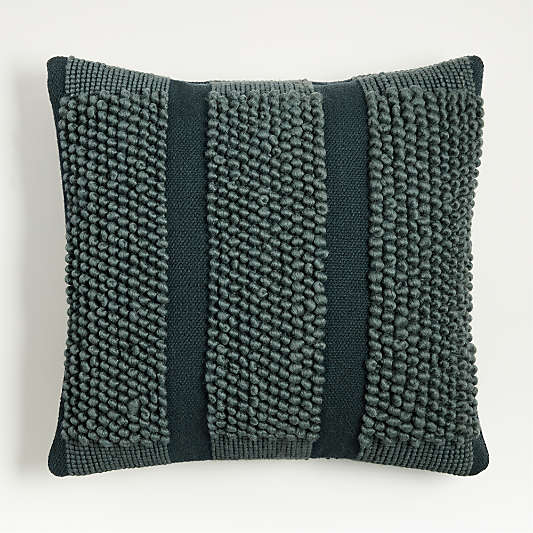 Spruce Green Bubble Wool 23"x23" Holiday Throw Pillow Cover