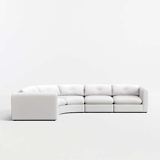 Bucktown Modular 4-Piece L-Shaped Wedge Sectional Sofa