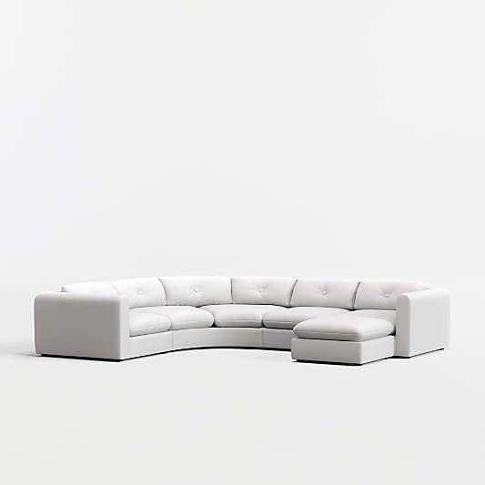 Bucktown Modular 5-Piece L-Shaped Wedge Sectional Sofa with Ottoman