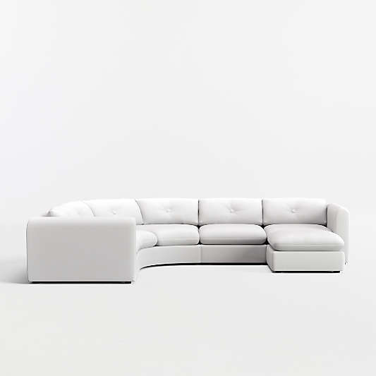 Bucktown Modular 5-Piece L-Shaped Wedge Sectional Sofa with Ottoman