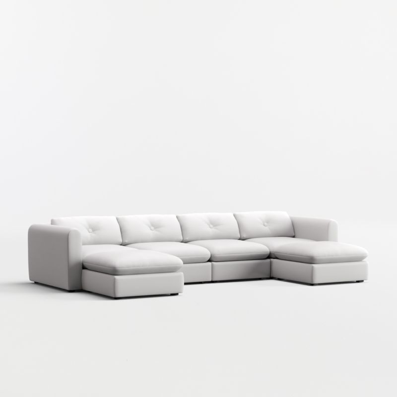 Bucktown Modular 6-Piece U-Shaped Sectional Sofa with Double Ottoman - image 3 of 8