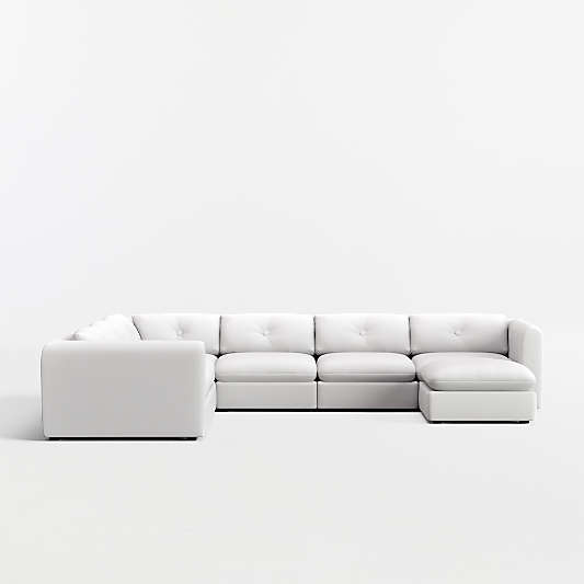 Bucktown Modular 7-Piece L-Shaped Sectional Sofa with Ottoman