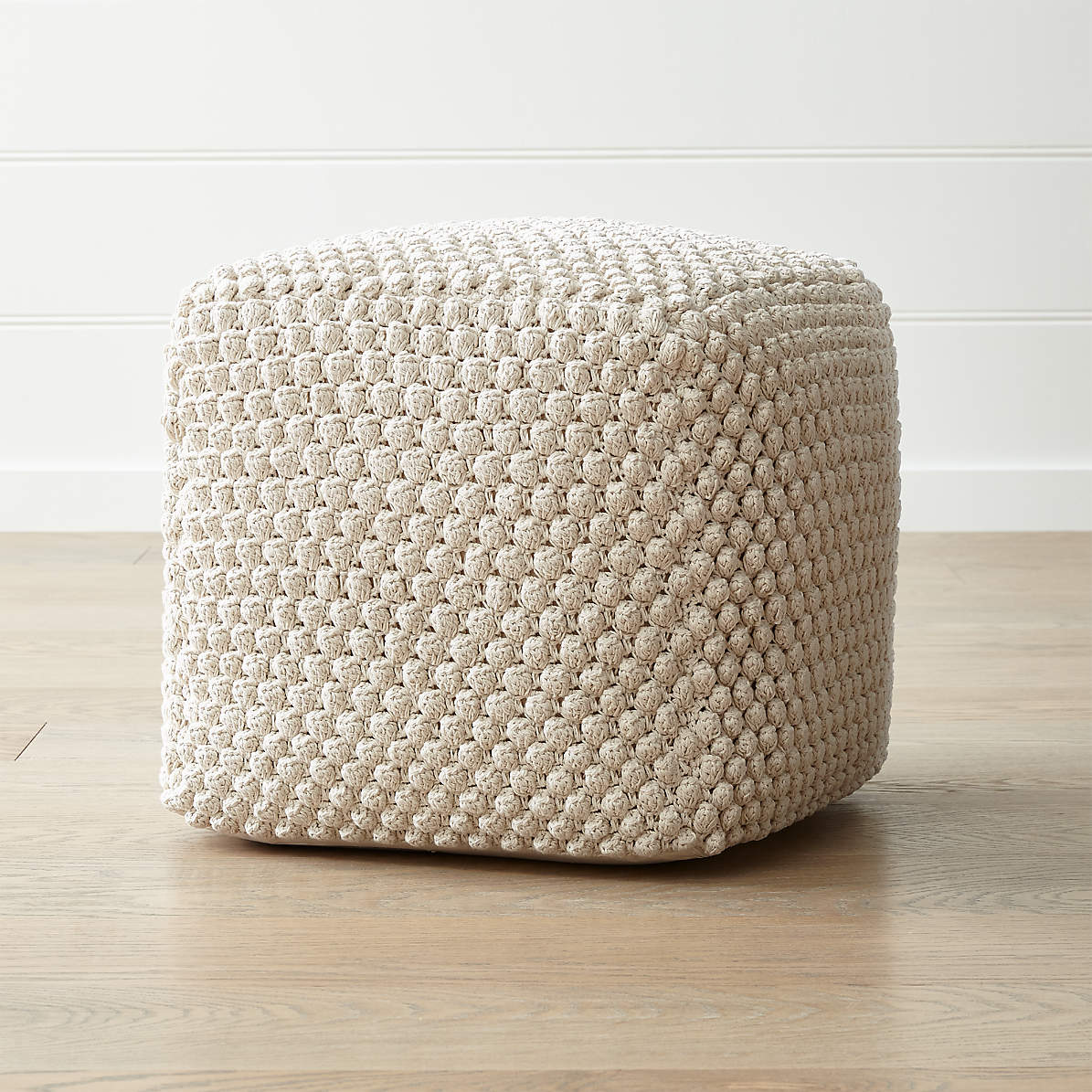 Buco 20x20 Off-White Pouf + Reviews