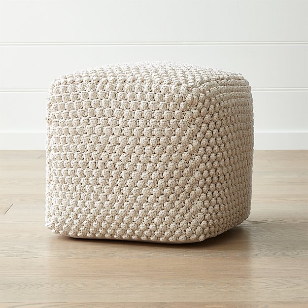 Crate & Barrel Cayden Pouf クッション Crate & Barrel Cayden Pouf クッション