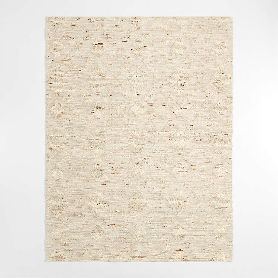 Budapest Wool and Jute Handwoven Sand Brown Area Rug 6'x9' Crate & Barrel