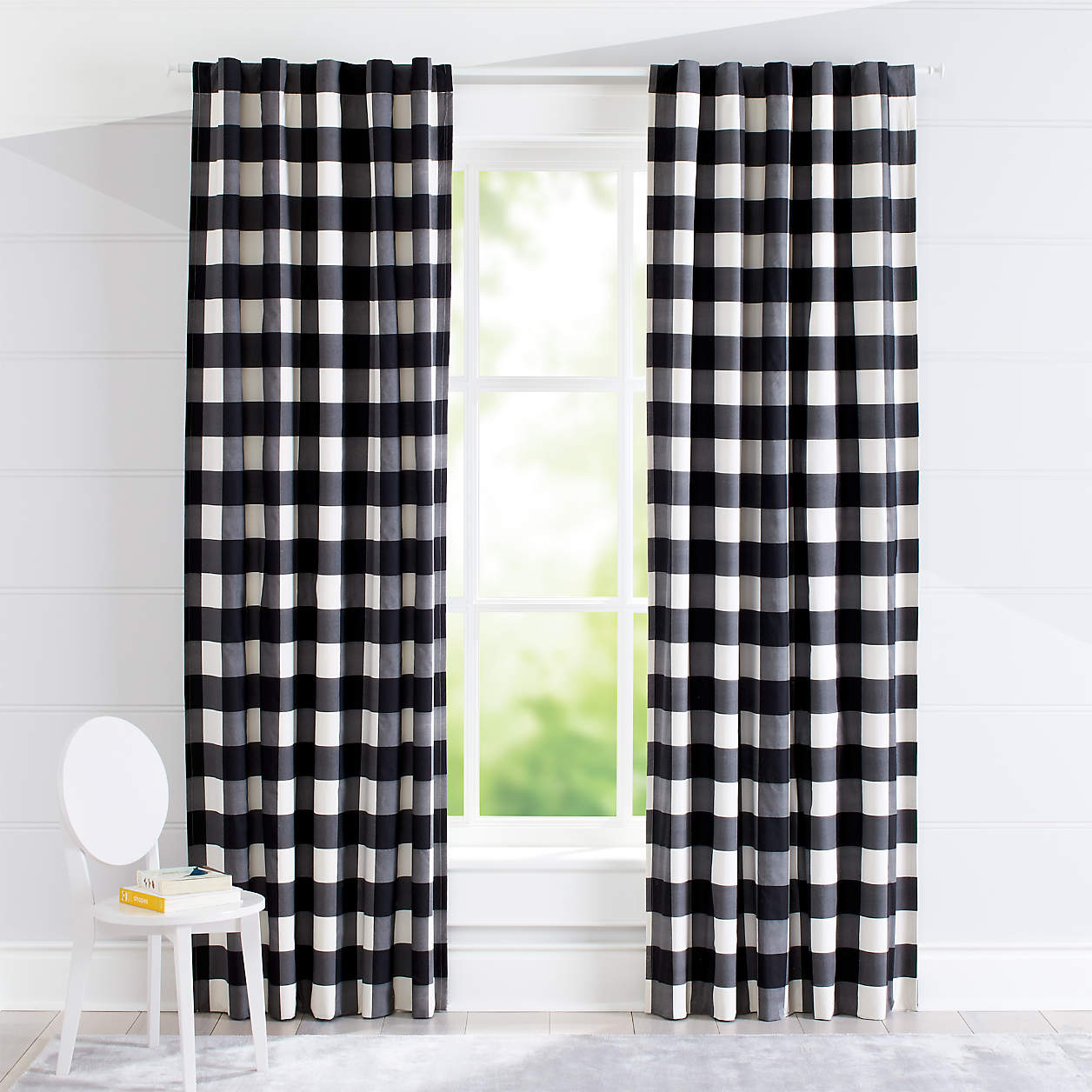 Black Buffalo Check Curtain Crate & Kids