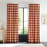 96" Blue Tie Muslin Organic Cotton Curtain Panel