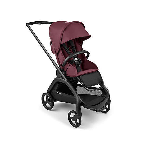 Bugaboo Dragonfly Seat & Bassinet Complete Dark Cherry Red with Black Frame Baby Stroller