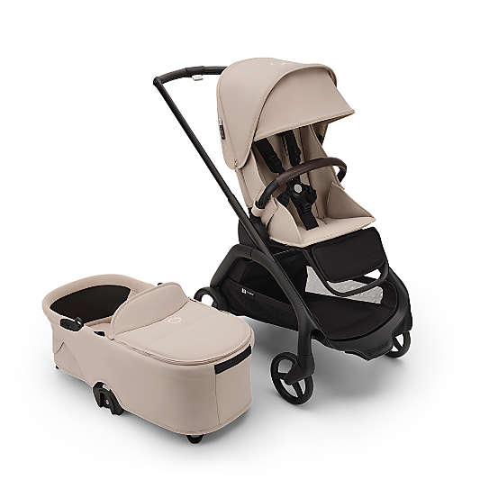 Bugaboo Dragonfly Seat & Bassinet Complete Desert Taupe with Black Frame Baby Stroller