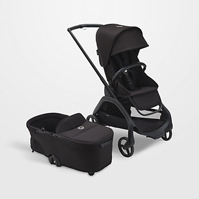 View Bugaboo Dragonfly Seat & Bassinet Complete Midnight Black with Black Frame Baby Stroller details