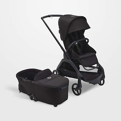 Bugaboo Dragonfly Seat & Bassinet Complete Midnight Black with Black Frame Baby Stroller