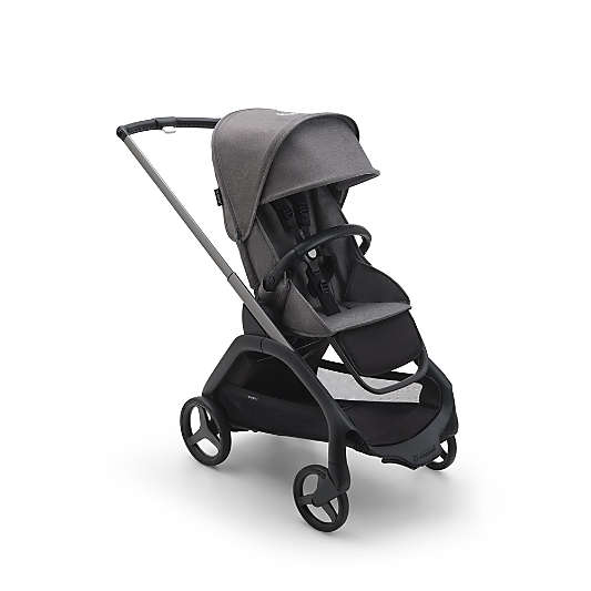 Bugaboo Dragonfly Seat & Bassinet Complete Grey Melange with Graphite Grey Frame Baby Stroller