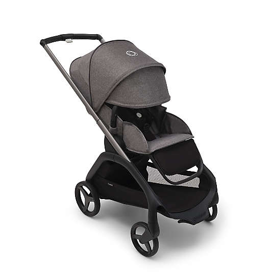 Bugaboo Dragonfly Seat Complete Grey Melange with Graphite Grey Frame Baby Stroller