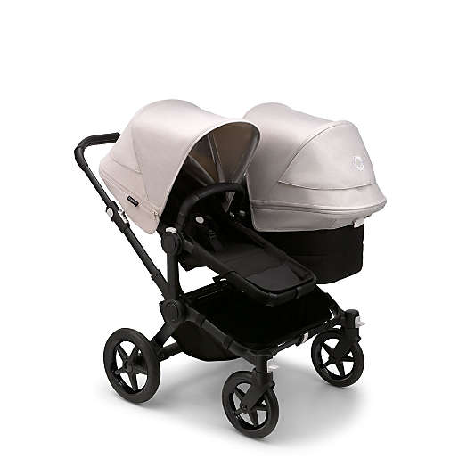 Bugaboo Donkey 5 Duo Midnight Black and Misty White Extension Complete