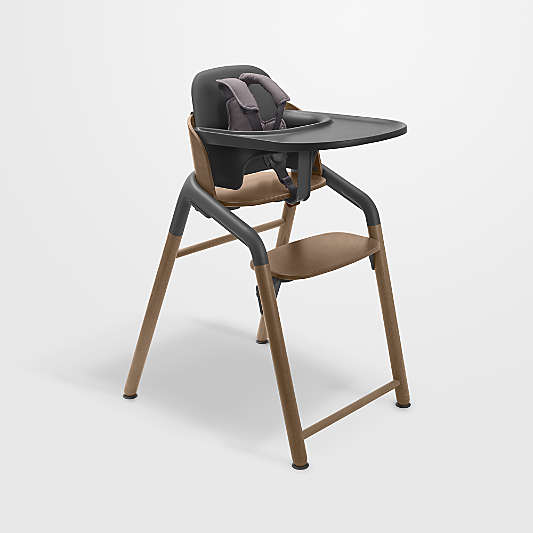 Bugaboo Giraffe Grey and Warm Wood Baby High Chair Complete