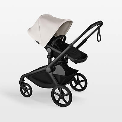 Bugaboo Kangaroo Complete Midnight Black and Misty White with Black Frame Baby Stroller
