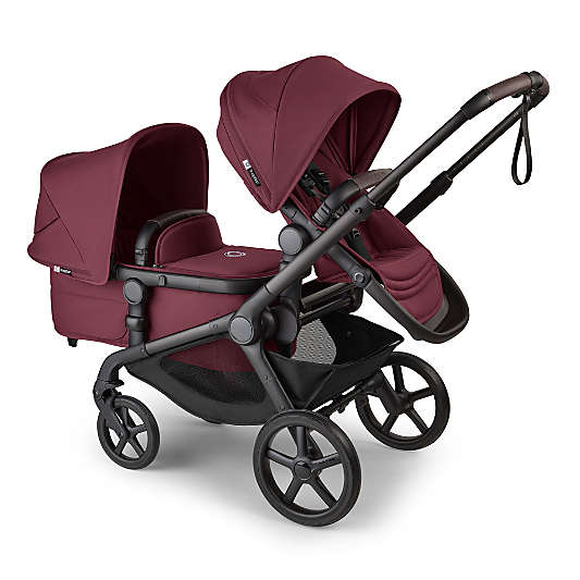 Bugaboo Kangaroo Complete Baby Stroller Dark Cherry Red Sibling Seat