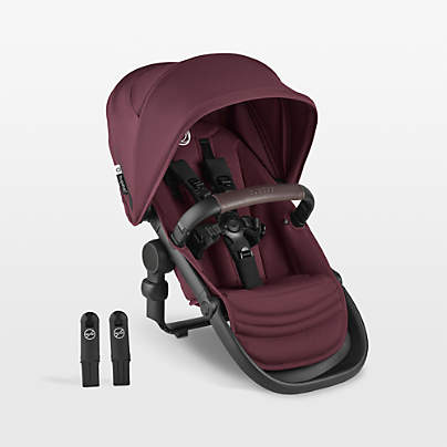 Bugaboo Kangaroo Complete Baby Stroller Dark Cherry Red Sibling Seat