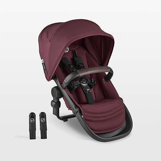 Bugaboo Kangaroo Complete Baby Stroller Dark Cherry Red Sibling Seat
