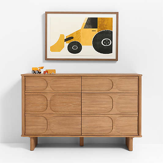 Bulldozer Large Framed Wall Art Print