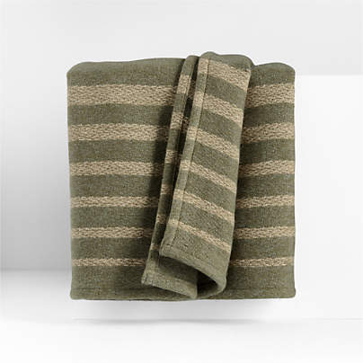 Bungalow 70"x55" Burnt Green Throw Blanket