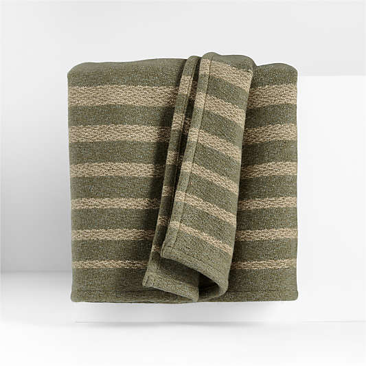 Bungalow 70"x55" Burnt Green Throw Blanket