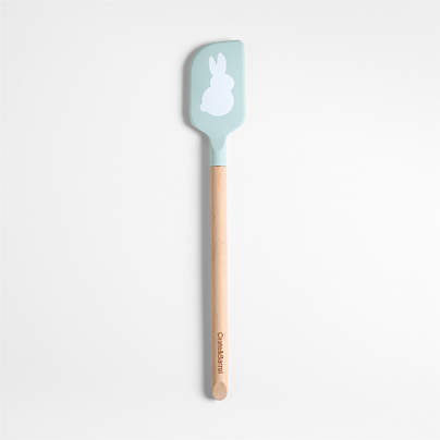 Bunny Blue Silicone and Wood Spatula