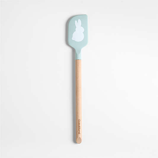 Bunny Blue Silicone and Wood Spatula