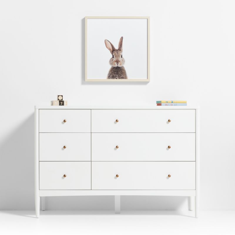 Baby Bunny Maple Wood Framed Wall Art Print - image 1 of 7