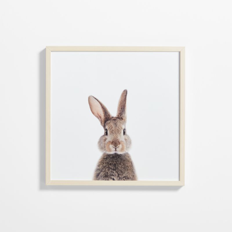 Baby Bunny Maple Wood Framed Wall Art Print - image 0 of 7