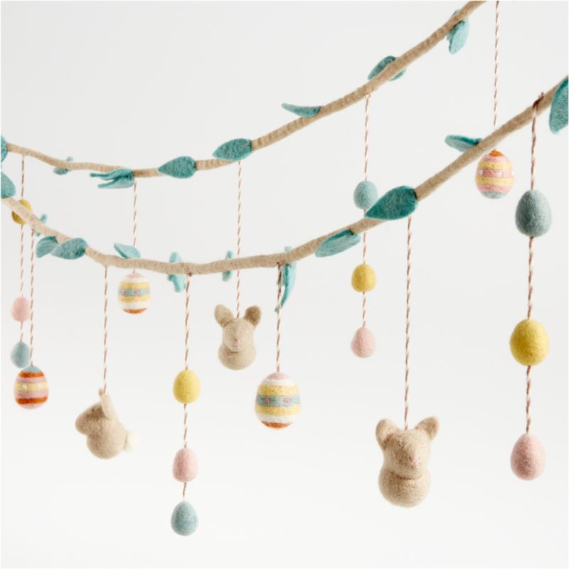 Spring Bunny Felt Garland | Crate & Kids