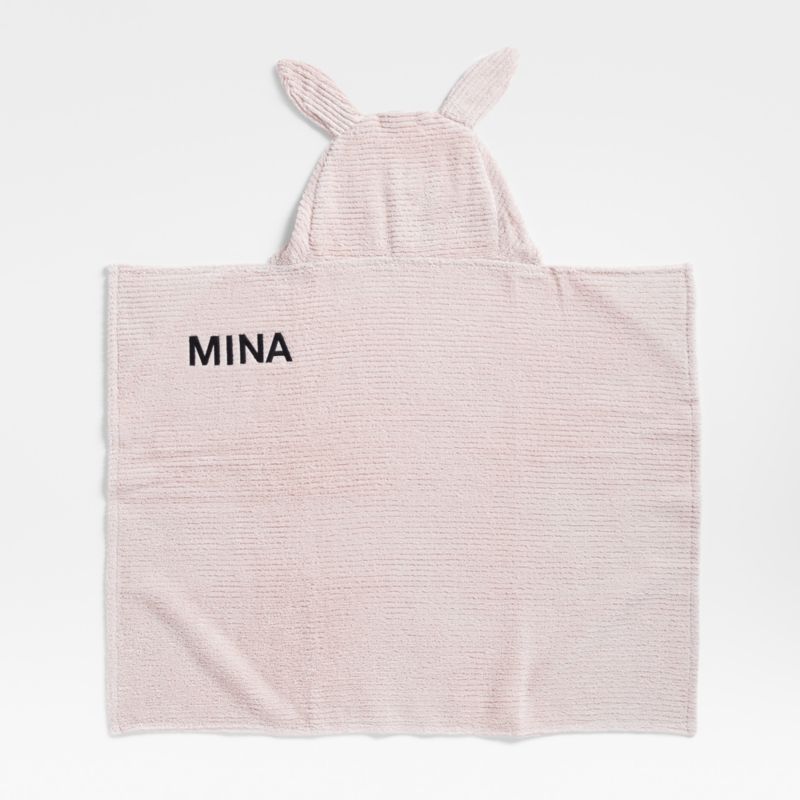 Bunny Mauve Rose Organic Cotton Hooded Baby Towel - image 3 of 7