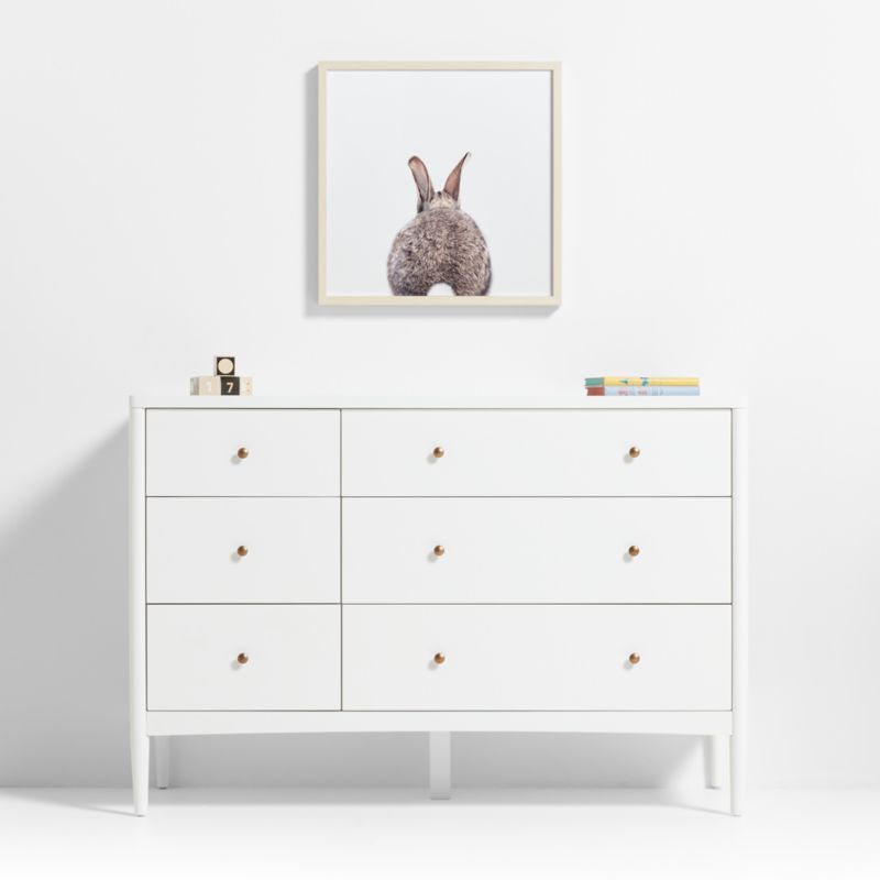 Baby Bunny Tail Maple Wood Framed Wall Art Print - image 1 of 7