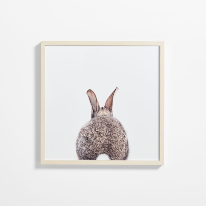 Baby Bunny Tail Maple Wood Framed Wall Art Print - image 0 of 7