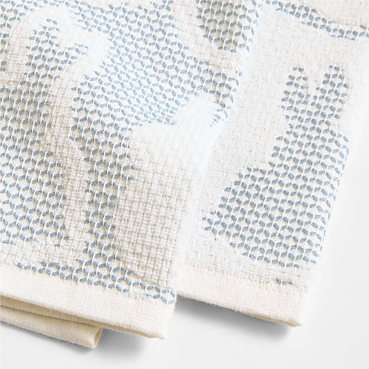 Bunny Textured Terry Organic Cotton Kitchen Towels, Set of 2