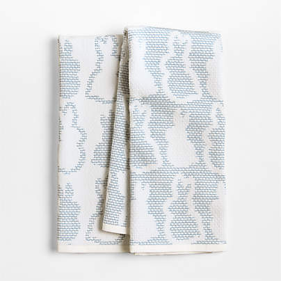 Bunny Textured Terry Organic Cotton Kitchen Towels, Set of 2