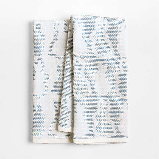 Bunny Textured Terry Organic Cotton Kitchen Towels, Set of 2