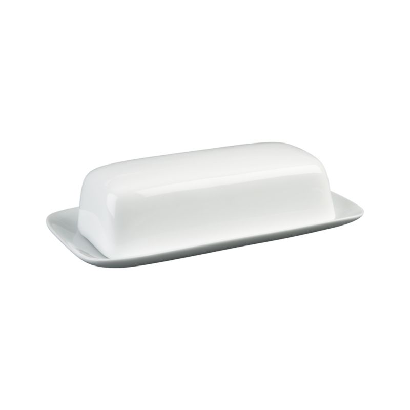 White Porcelain Covered Butter Dish - image 2 of 5