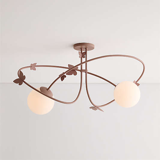 Butterfly Dance Purple 27" Kids Ceiling Light