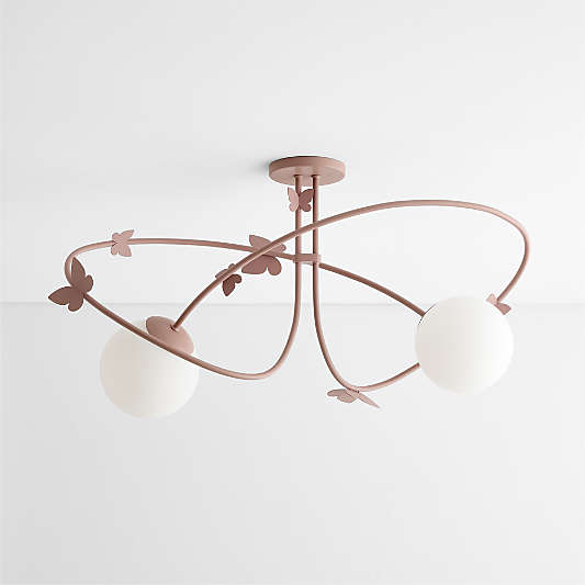 Butterfly Dance Purple 27" Kids Ceiling Light