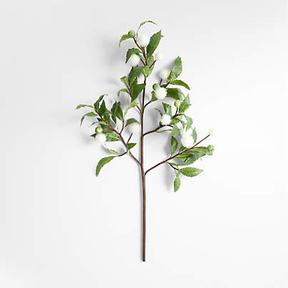 Faux Button Bush Stem 30"