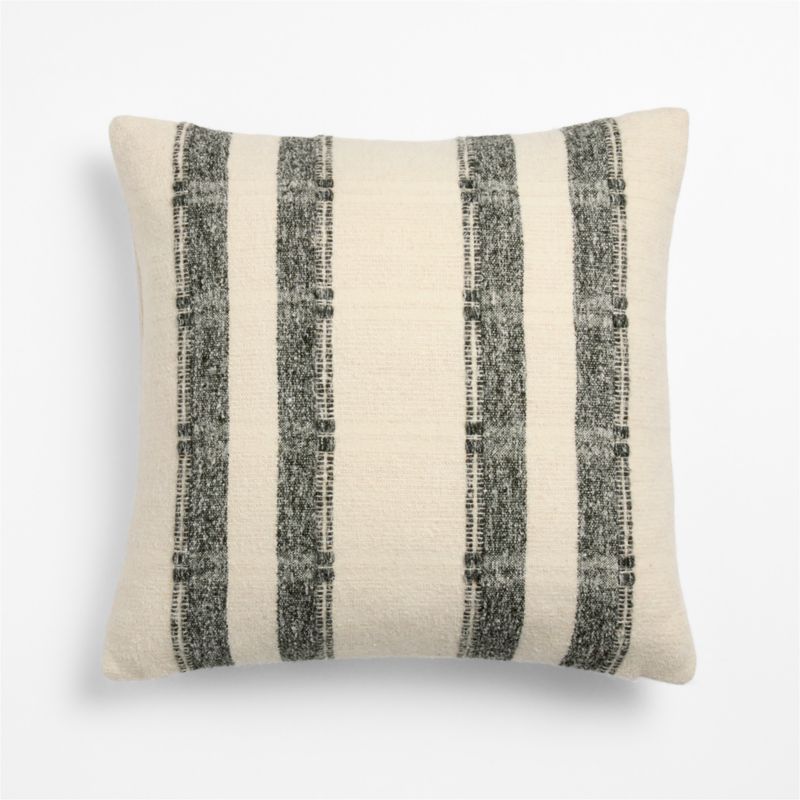 Bowly Wool Blend 20"x20" Burnt Green Throw Pillow Cover with Down-Alternative Insert - image 1 of 4