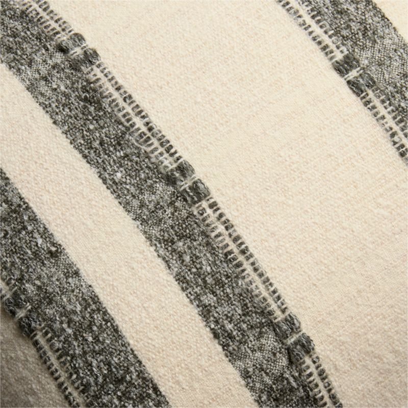 Bowly Wool Blend 20"x20" Burnt Green Throw Pillow Cover with Down-Alternative Insert - image 2 of 4