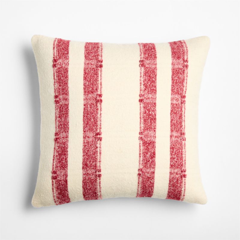 Bowly Wool Blend 20"x20" Luminous Red Throw Pillow Cover - image 3 of 4