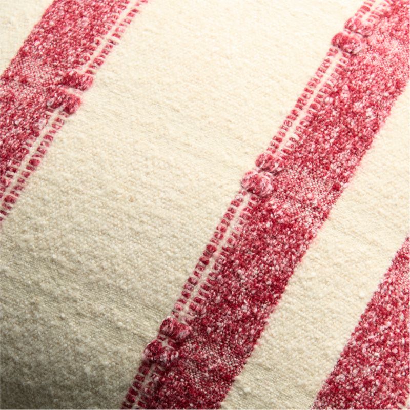 Bowly Wool Blend 20"x20" Luminous Red Throw Pillow Cover - image 1 of 4